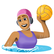 🤽🏽‍♀️ Emoji Mujer Jugando Al Waterpolo: Tono De Piel Medio en Facebook 13.1.