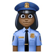 Emoji 👮🏿‍♀️ Poliziotta: Carnagione Scura su Facebook 13.1.