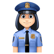 Emoji 👮🏻‍♀️ Poliziotta: Carnagione Chiara su Facebook 13.1.