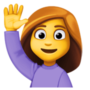 🙋‍♀️ Emoji Frau mit erhobenem Arm Facebook 13.1.