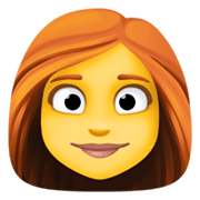 👩‍🦰 Emoji Mujer: Pelo Pelirrojo en Facebook 13.1.