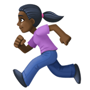 🏃🏿‍♀️ Emoji Mujer Corriendo: Tono De Piel Oscuro en Facebook 13.1.