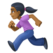 🏃🏾‍♀️ Emoji Mujer Corriendo: Tono De Piel Oscuro Medio en Facebook 13.1.