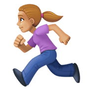 🏃🏼‍♀️ Emoji Mujer Corriendo: Tono De Piel Claro Medio en Facebook 13.1.