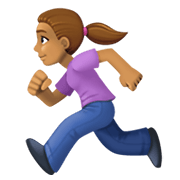 🏃🏽‍♀️ Emoji Mujer Corriendo: Tono De Piel Medio en Facebook 13.1.