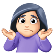 Emoji 🤷🏻‍♀️ Donna Che Scrolla Le Spalle: Carnagione Chiara su Facebook 13.1.