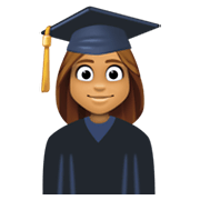 👩🏽‍🎓 Emoji Estudiante Mujer: Tono De Piel Medio en Facebook 13.1.