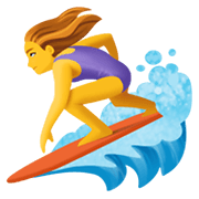 🏄‍♀️ Emoji Mujer Haciendo Surf en Facebook 13.1.