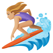 Émoji 🏄🏼‍♀️ Surfeuse : Peau Moyennement Claire sur Facebook 13.1.