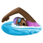🏊🏿‍♀️ Emoji Mulher Nadando: Pele Escura na Facebook 13.1.