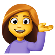 Emoji 💁‍♀️ Donna Con Suggerimento su Facebook 13.1.