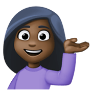 Emoji 💁🏿‍♀️ Donna Con Suggerimento: Carnagione Scura su Facebook 13.1.