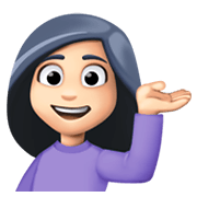 Emoji 💁🏻‍♀️ Donna Con Suggerimento: Carnagione Chiara su Facebook 13.1.