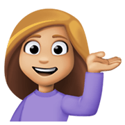 Emoji 💁🏼‍♀️ Donna Con Suggerimento: Carnagione Abbastanza Chiara su Facebook 13.1.