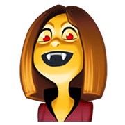 🧛🏽‍♀️ Emoji weiblicher Vampir: mittlere Hautfarbe Facebook 13.1.