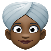 👳🏿‍♀️ Emoji Mujer Con Turbante: Tono De Piel Oscuro en Facebook 13.1.
