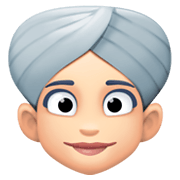 👳🏻‍♀️ Emoji Mujer Con Turbante: Tono De Piel Claro en Facebook 13.1.