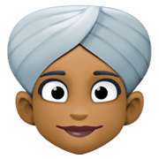 👳🏾‍♀️ Emoji Frau mit Turban: mitteldunkle Hautfarbe Facebook 13.1.