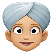 👳🏼‍♀️ Emoji Frau mit Turban: mittelhelle Hautfarbe Facebook 13.1.