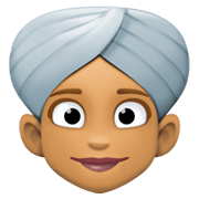 👳🏽‍♀️ Emoji Mujer Con Turbante: Tono De Piel Medio en Facebook 13.1.