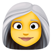 👩‍🦳 Emoji Frau: weißes Haar Facebook 13.1.