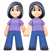 Emoji 👭🏻 Due Donne Che Si Tengono Per Mano: Carnagione Chiara su Facebook 13.1.