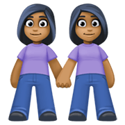 Emoji 👭🏾 Due Donne Che Si Tengono Per Mano: Carnagione Abbastanza Scura su Facebook 13.1.