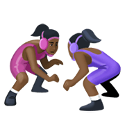 🤼🏿‍♀️ Emoji Mujeres Luchando, Tono De Piel Oscuro en Facebook 13.1.