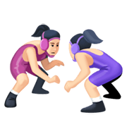 🤼🏻‍♀️ Emoji Mujeres Luchando, Tono De Piel Claro en Facebook 13.1.