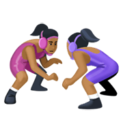 🤼🏾‍♀️ Emoji Mujeres Luchando, Tono De Piel Oscuro Medio en Facebook 13.1.
