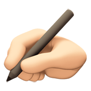 ✍🏻 Emoji Escrevendo à Mão: Pele Clara na Facebook 13.1.