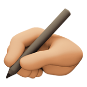 ✍🏼 Emoji schreibende Hand: mittelhelle Hautfarbe Facebook 13.1.