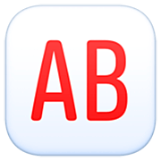 🆎 Emoji Großbuchstaben AB in rotem Quadrat Facebook 14.0.