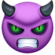 👿 Emoji wütendes Gesicht mit Hörnern Facebook 14.0.