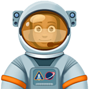 🧑🏿‍🚀 Emoji Astronauta: Tono De Piel Oscuro en Facebook 14.0.