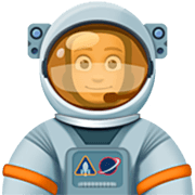 🧑🏽‍🚀 Emoji Astronaut(in): mittlere Hautfarbe Facebook 14.0.