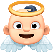 👼🏻 Emoji Bebé ángel: Tono De Piel Claro en Facebook 14.0.
