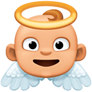 👼🏼 Emoji Bebé ángel: Tono De Piel Claro Medio en Facebook 14.0.