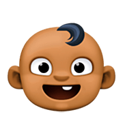 👶🏾 Emoji Baby: mitteldunkle Hautfarbe Facebook 14.0.