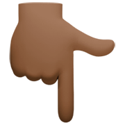 👇🏿 Emoji Dorso Da Mão Com Dedo Indicador Apontando Para Baixo: Pele Escura na Facebook 14.0.
