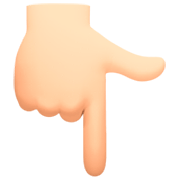 👇🏻 Emoji Dorso Da Mão Com Dedo Indicador Apontando Para Baixo: Pele Clara na Facebook 14.0.