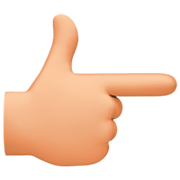 👉🏼 Emoji Dorso De Mano Con índice A La Derecha: Tono De Piel Claro Medio en Facebook 14.0.