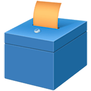 Emoji 🗳️ Urna Elettorale Con Scheda su Facebook 14.0.