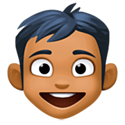 👦🏾 Emoji Junge: mitteldunkle Hautfarbe Facebook 14.0.