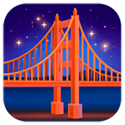 🌉 Emoji Brücke vor Nachthimmel Facebook 14.0.