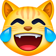 😹 Emoji Katze mit Freudentränen Facebook 14.0.