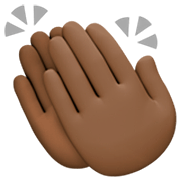 👏🏿 Emoji Mãos Aplaudindo: Pele Escura na Facebook 14.0.