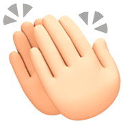 Emoji 👏🏻 Mani Che Applaudono: Carnagione Chiara su Facebook 14.0.