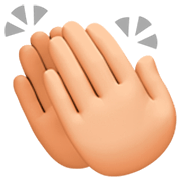 👏🏼 Emoji klatschende Hände: mittelhelle Hautfarbe Facebook 14.0.