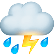⛈️ Emoji Wolke mit Blitz und Regen Facebook 14.0.
